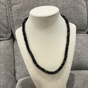 Elegant Black Beaded Necklace